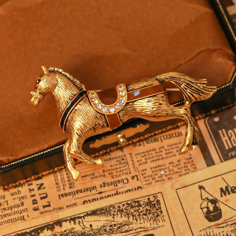 Horse brooches and pins