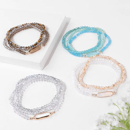 Crystal bead bracelet