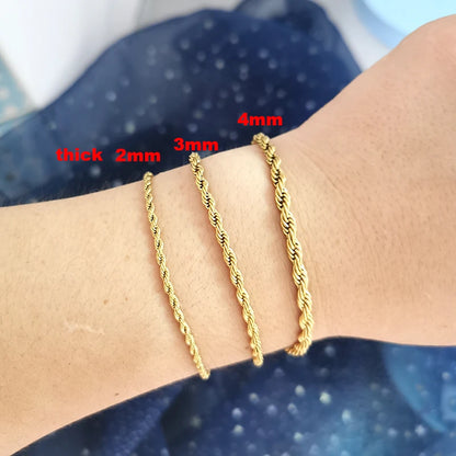 Rope gold bracelet