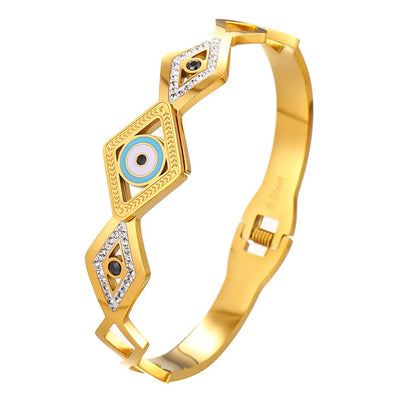 Gold evil eye bracelet