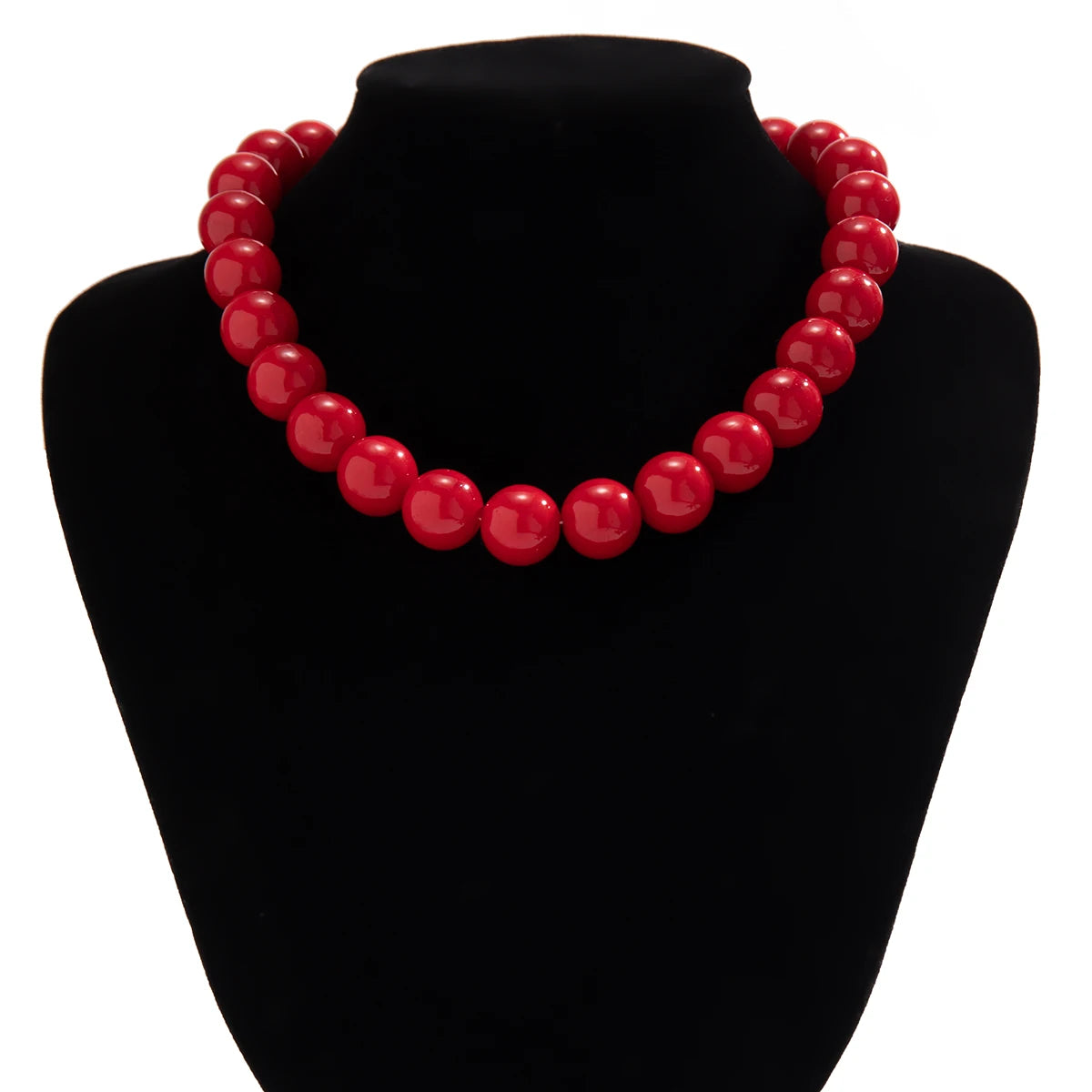 Red beaded necklace