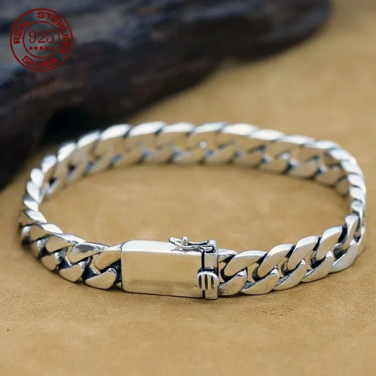 Silver men bracelet