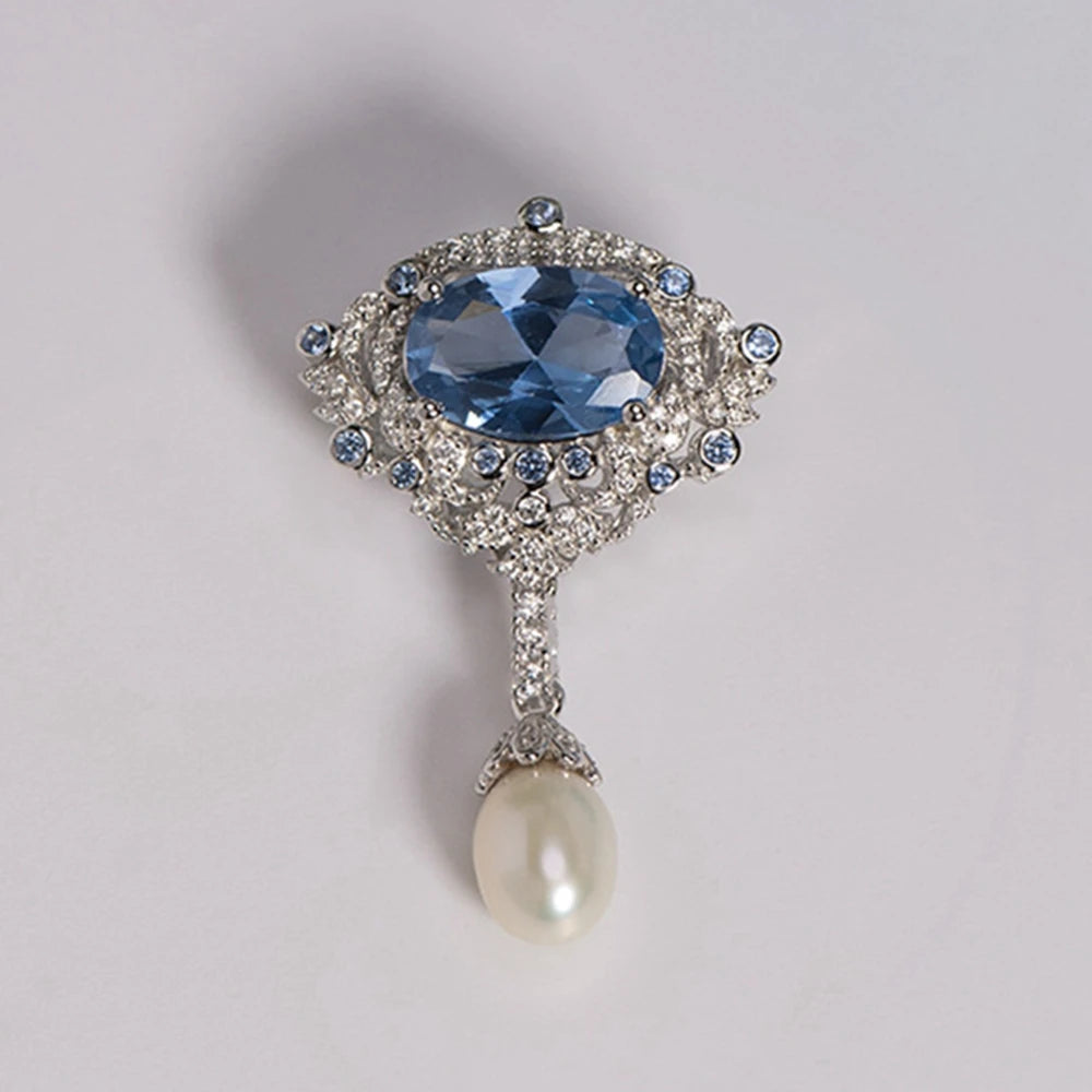 Aquamarine brooch