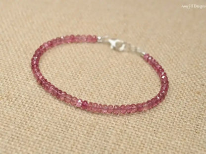 Pink tourmaline bracelet