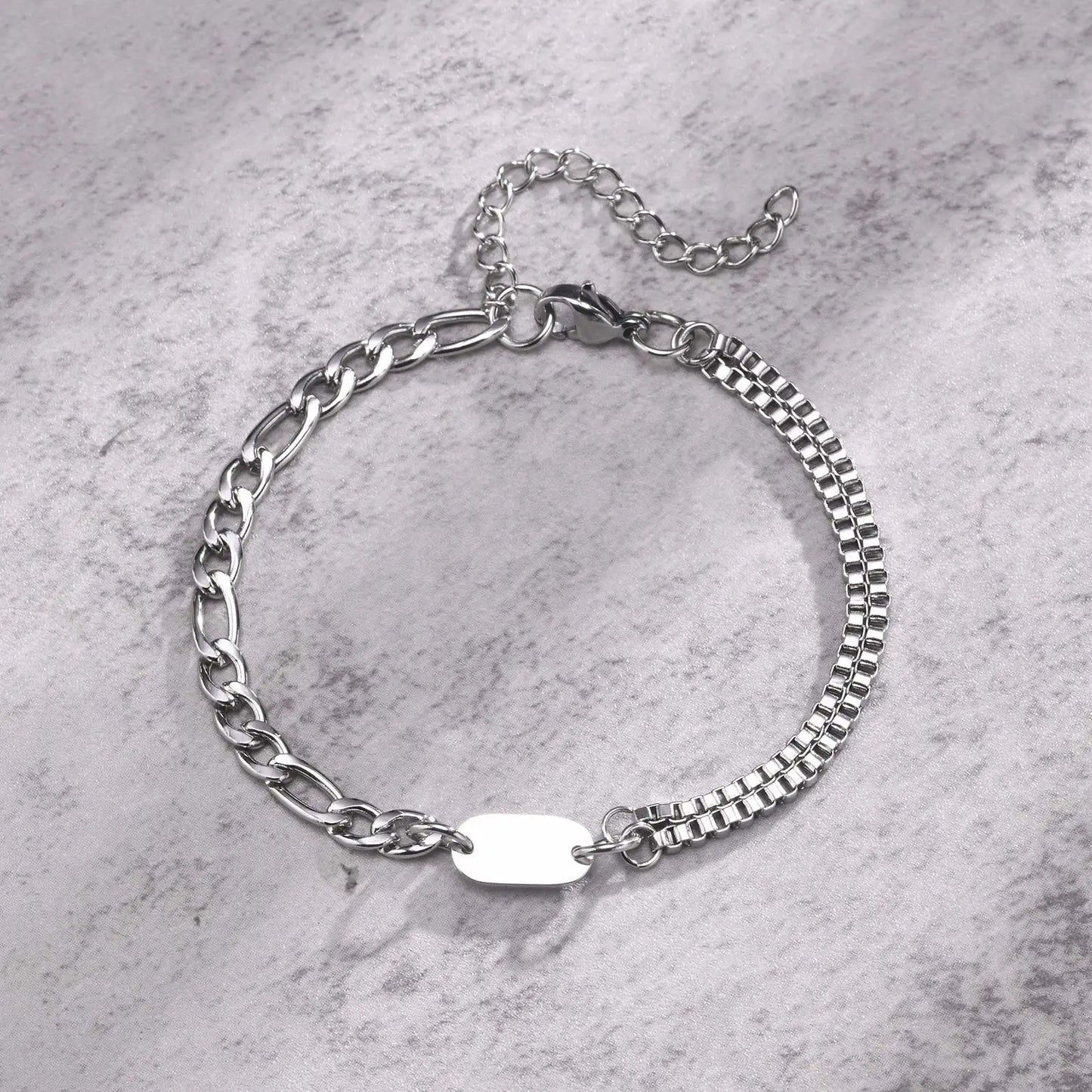 Men's initial bracelet