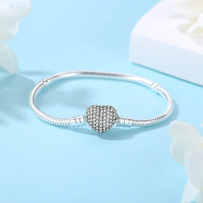 Sterling silver heart bracelet