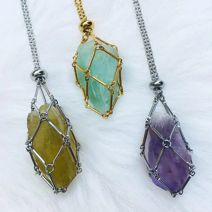 Crystal holder necklace