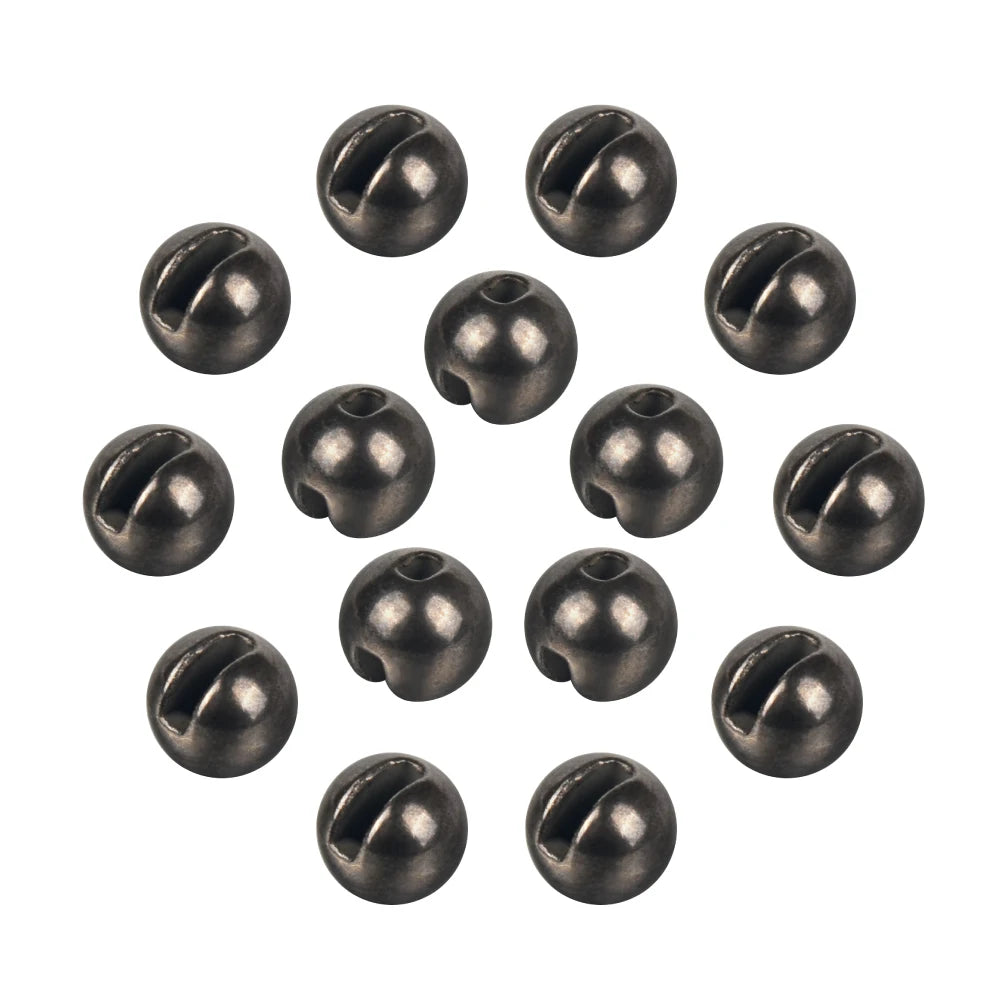 Slotted tungsten beads