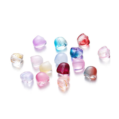 Glass flower beads