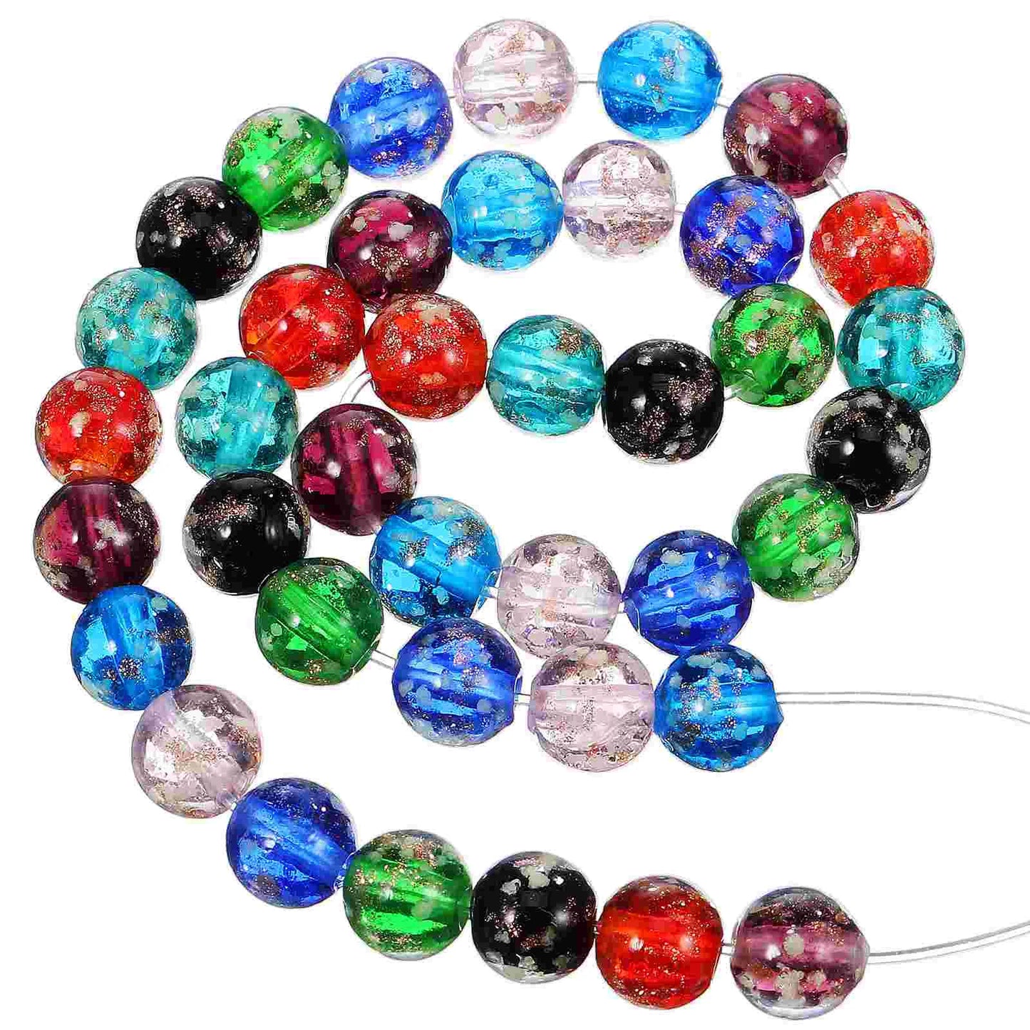 Firefly glass beads for jewelry making