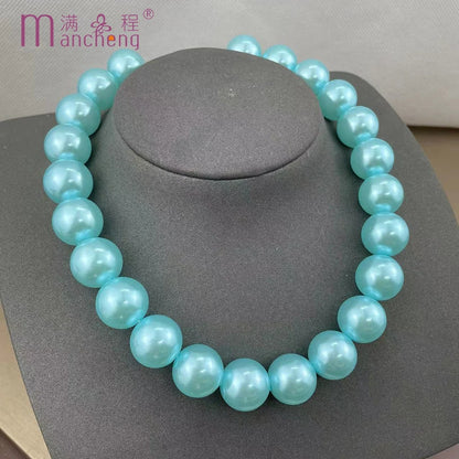 Blue beaded necklace