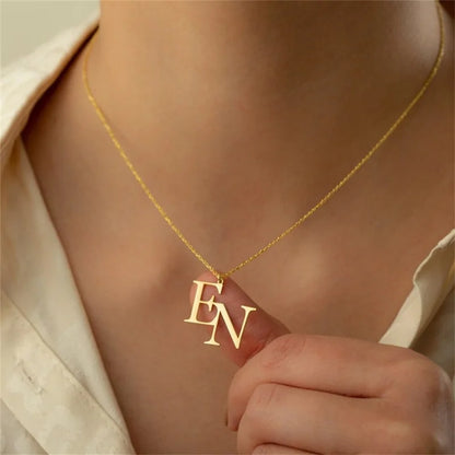 Double initial necklace