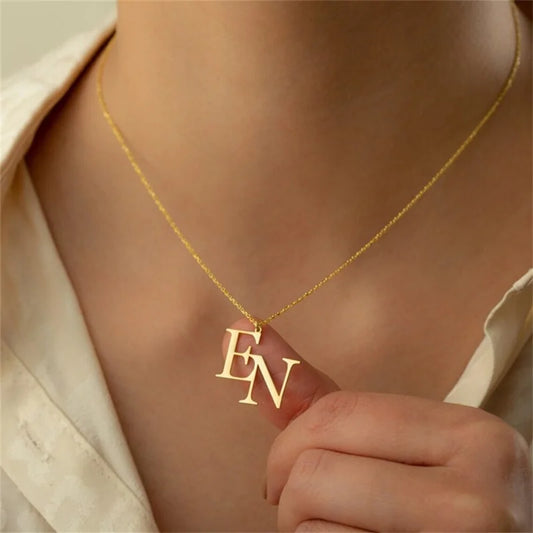 Double initial necklace