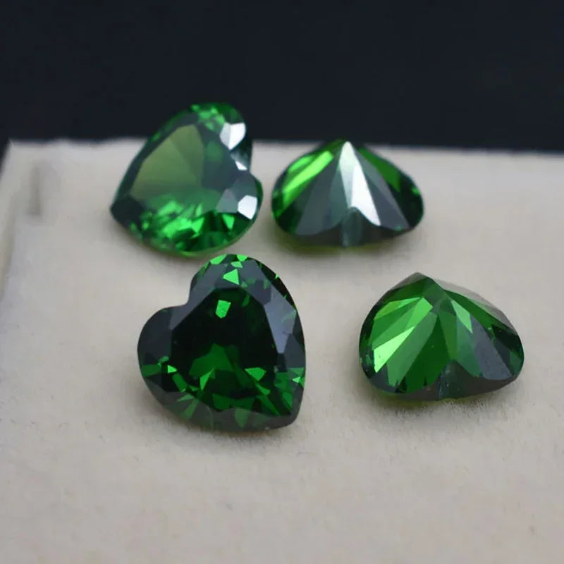 Green stones for jewelry