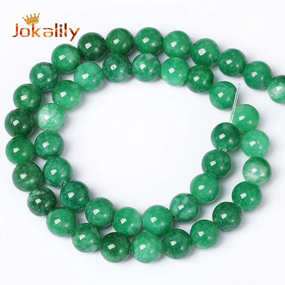 Green jade beads