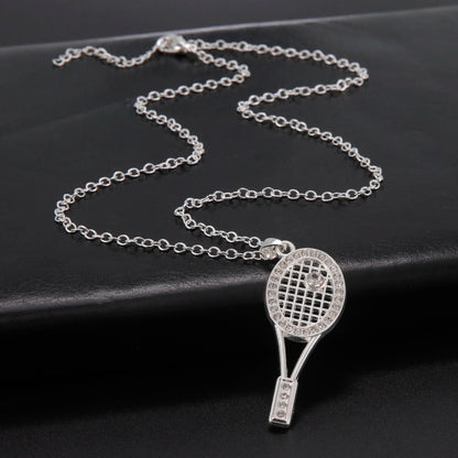 Tennis racket necklace