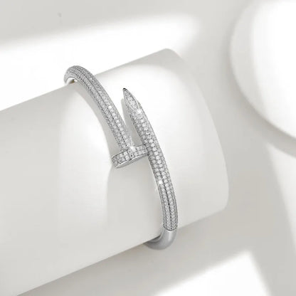 White gold bangle bracelet