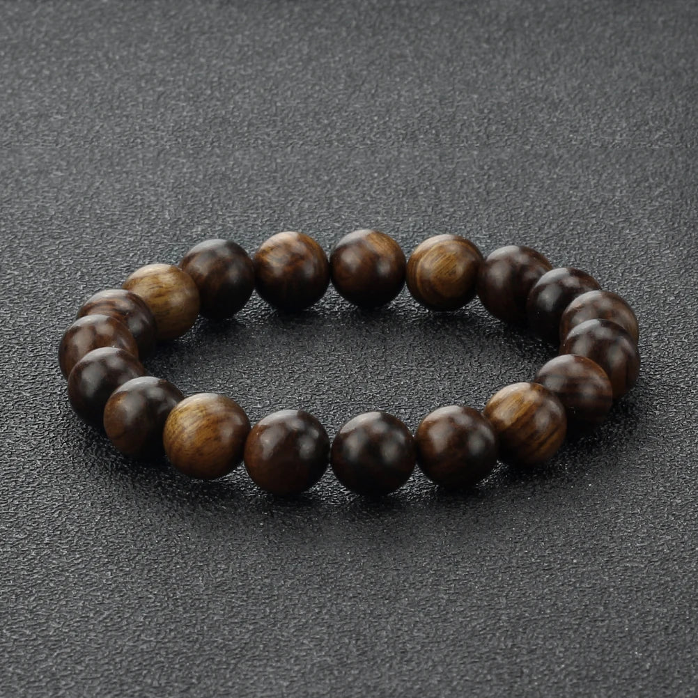 Wooden bead bracelet