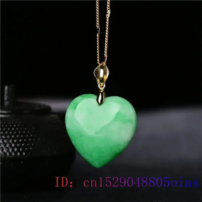 Jade heart necklace