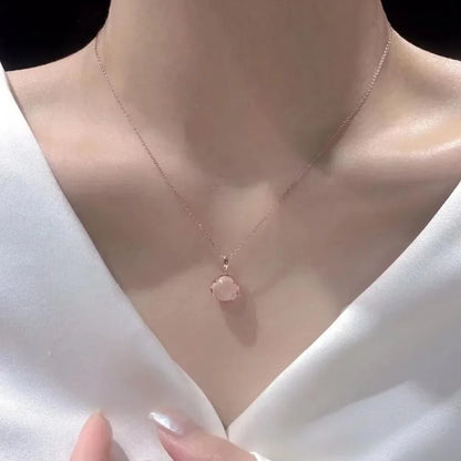 Pink opal pendant