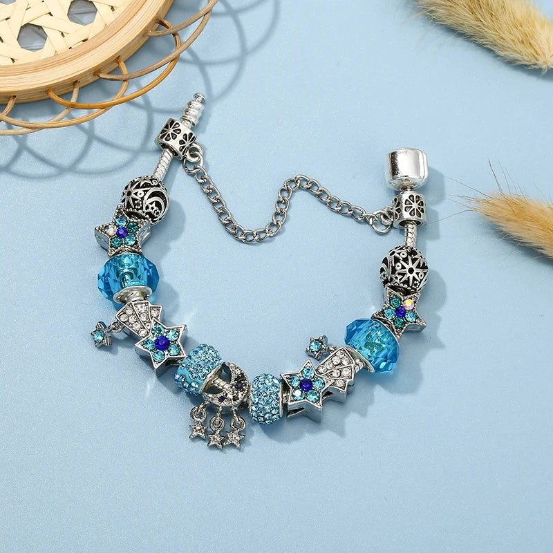 Beaded bracelets with charms