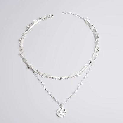 Sterling silver layered necklace