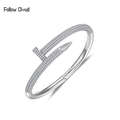 White gold bangle bracelet