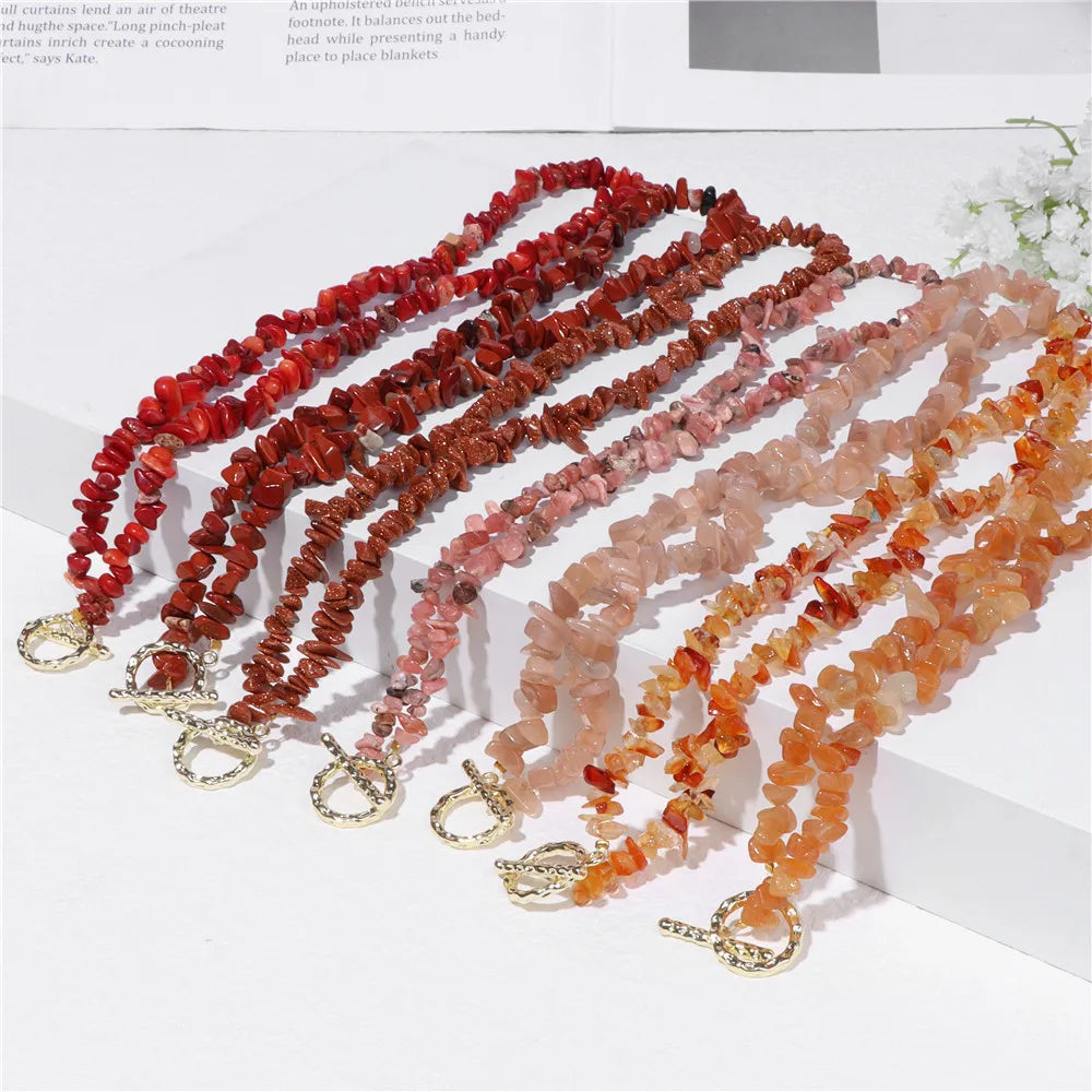 Carnelian crystal necklace