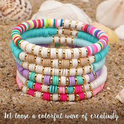 Clay bead bracelet making kit