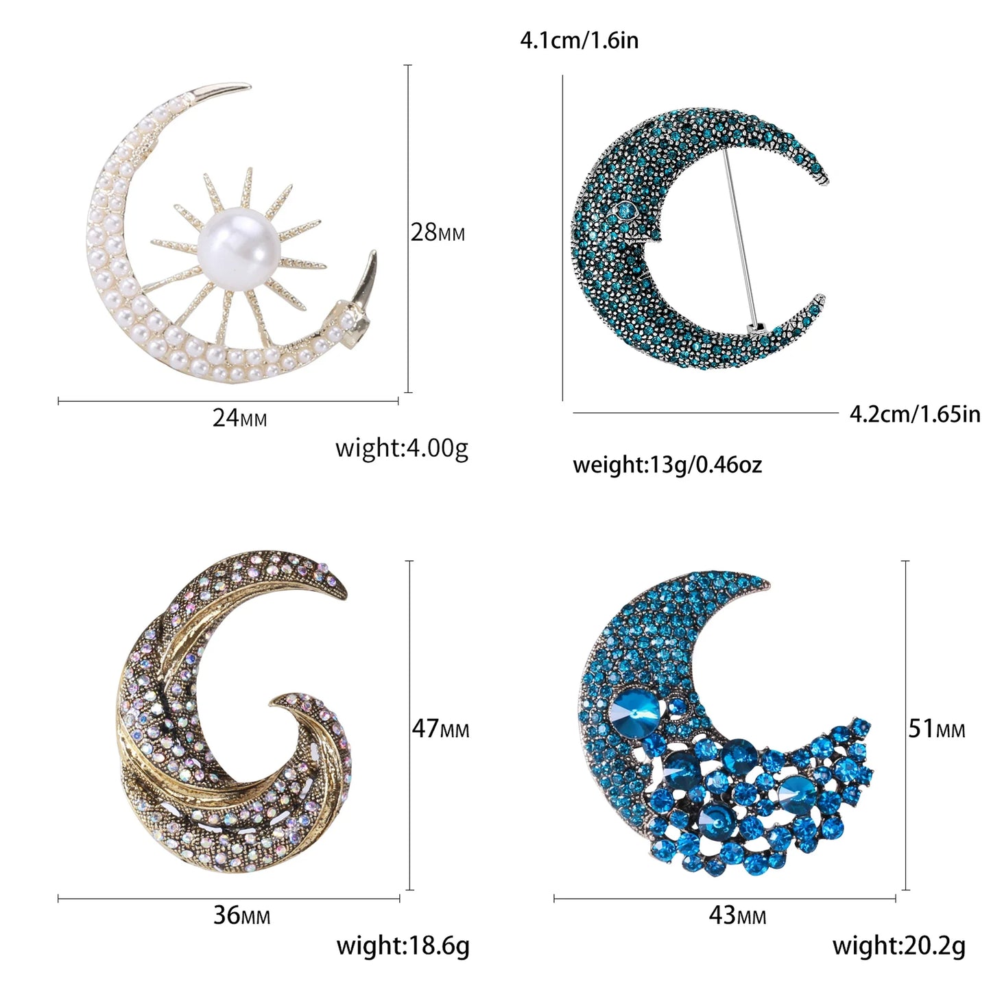 Moon brooch