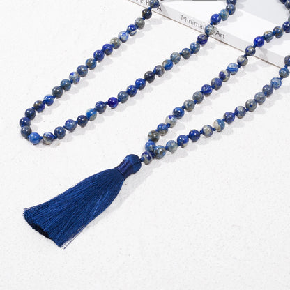 Lapis lazuli bead necklace