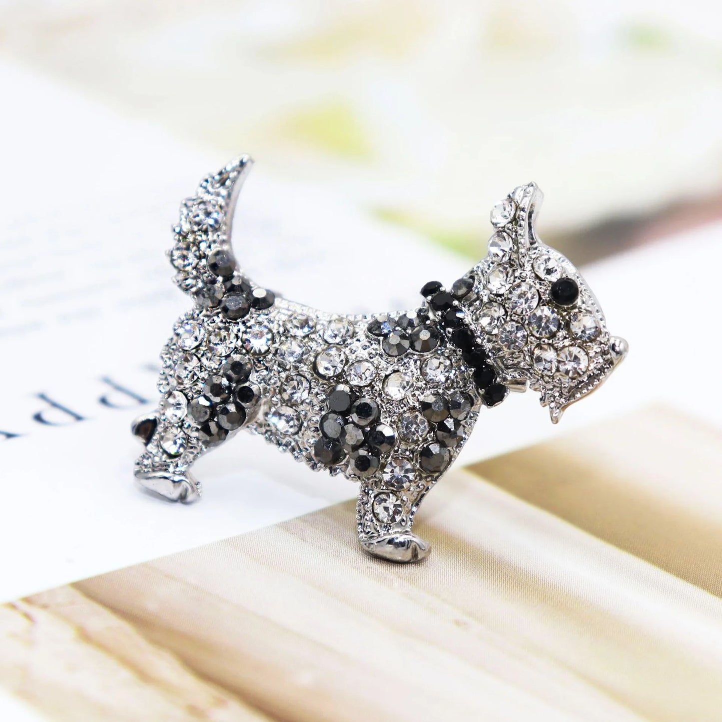 Vintage dog brooch