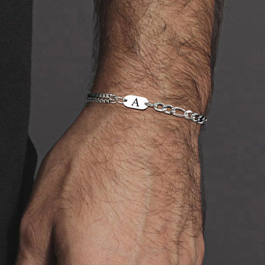 Men's initial bracelet