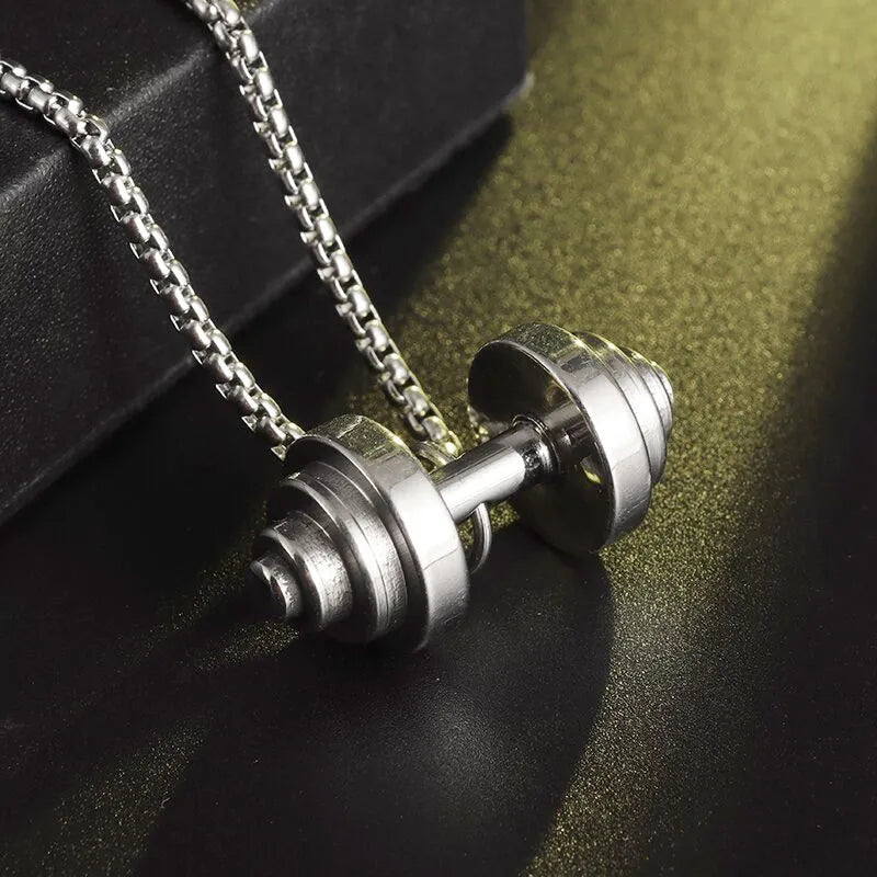 Barbell necklace