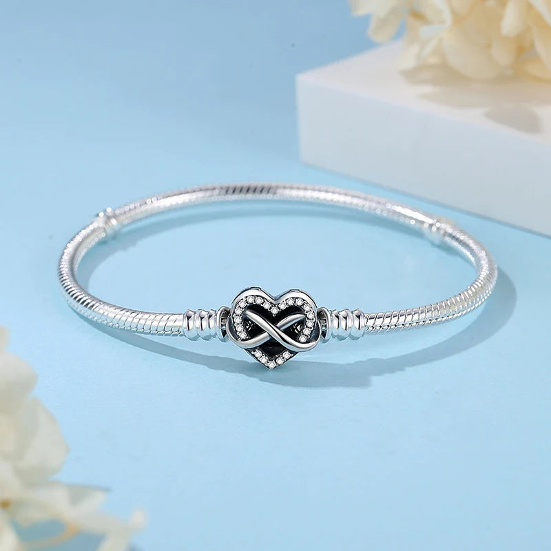 Sterling silver heart bracelet