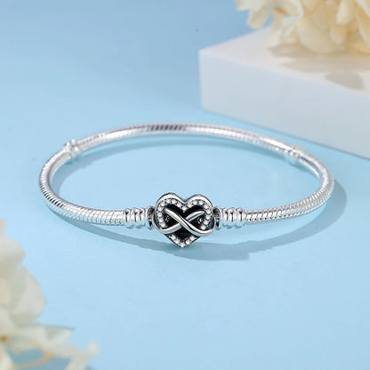 Sterling silver heart bracelet