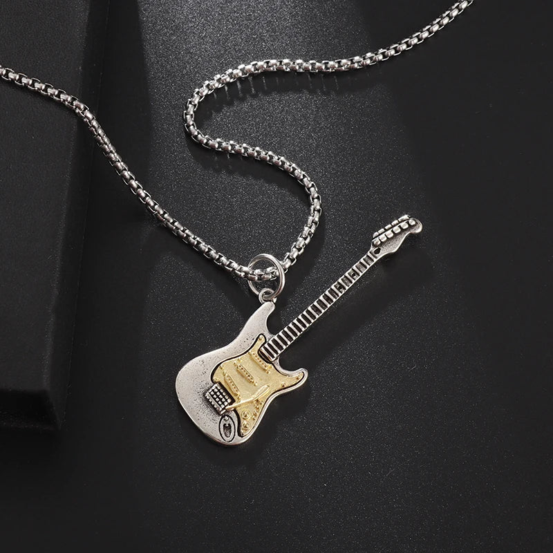 Necklace with guitar