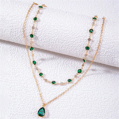 Green and gold necklace