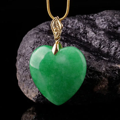 Jade heart necklace