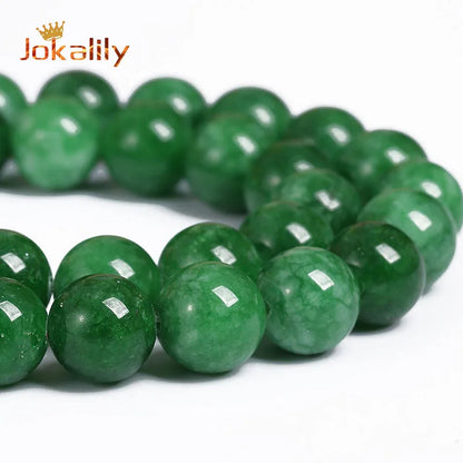 Green jade beads