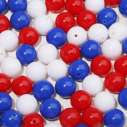 Red white blue beads