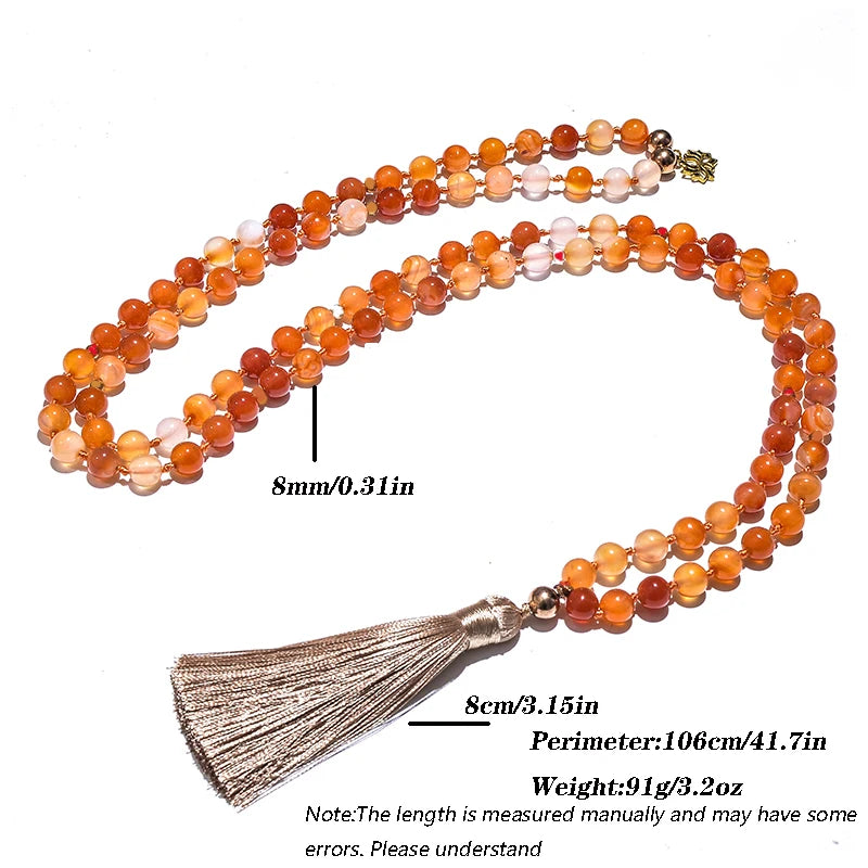 Orange beaded necklace