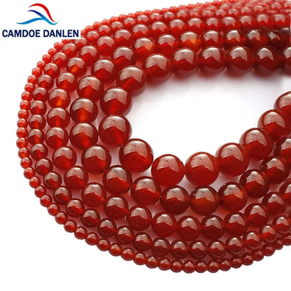 Red agate beads