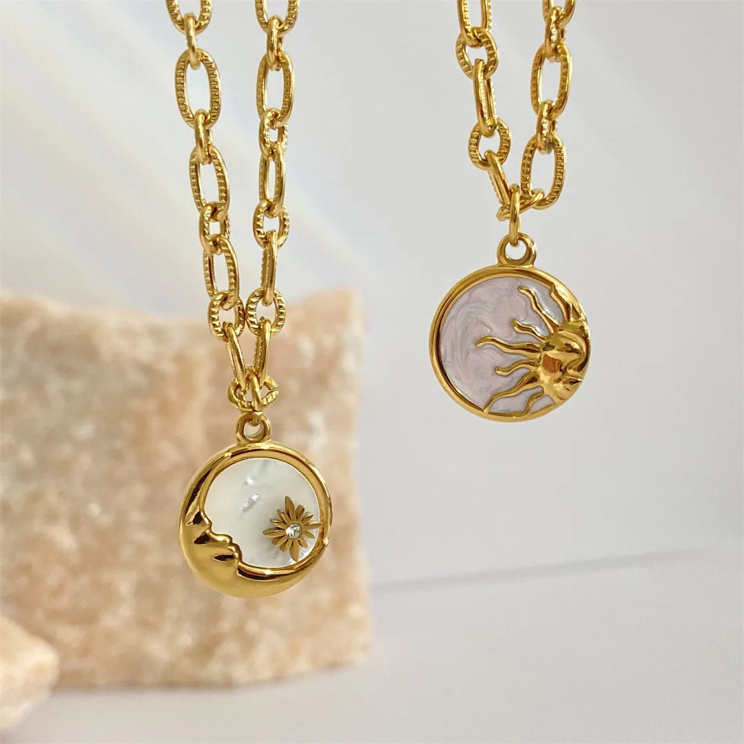 Sun and moon pendant