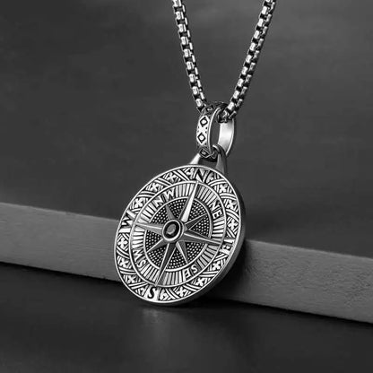 Mens compass pendant