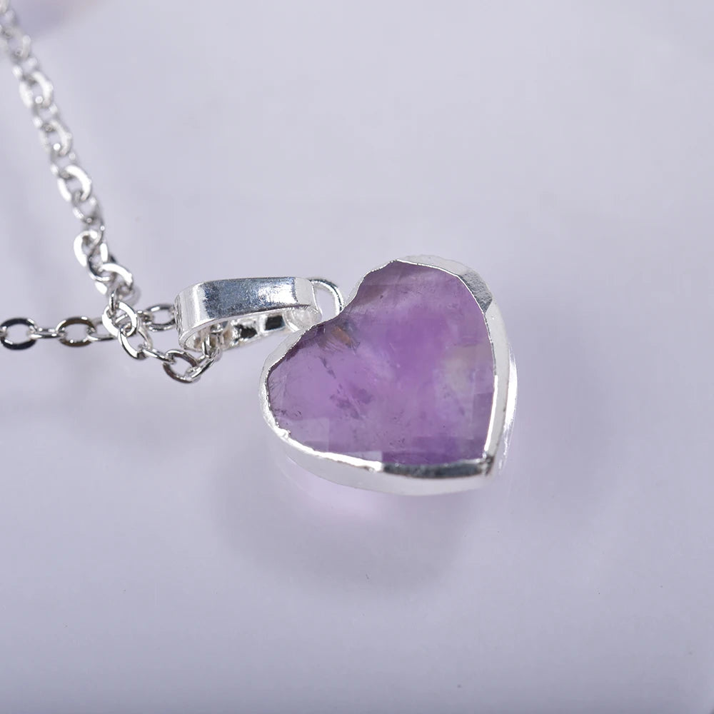 Amethyst heart necklace