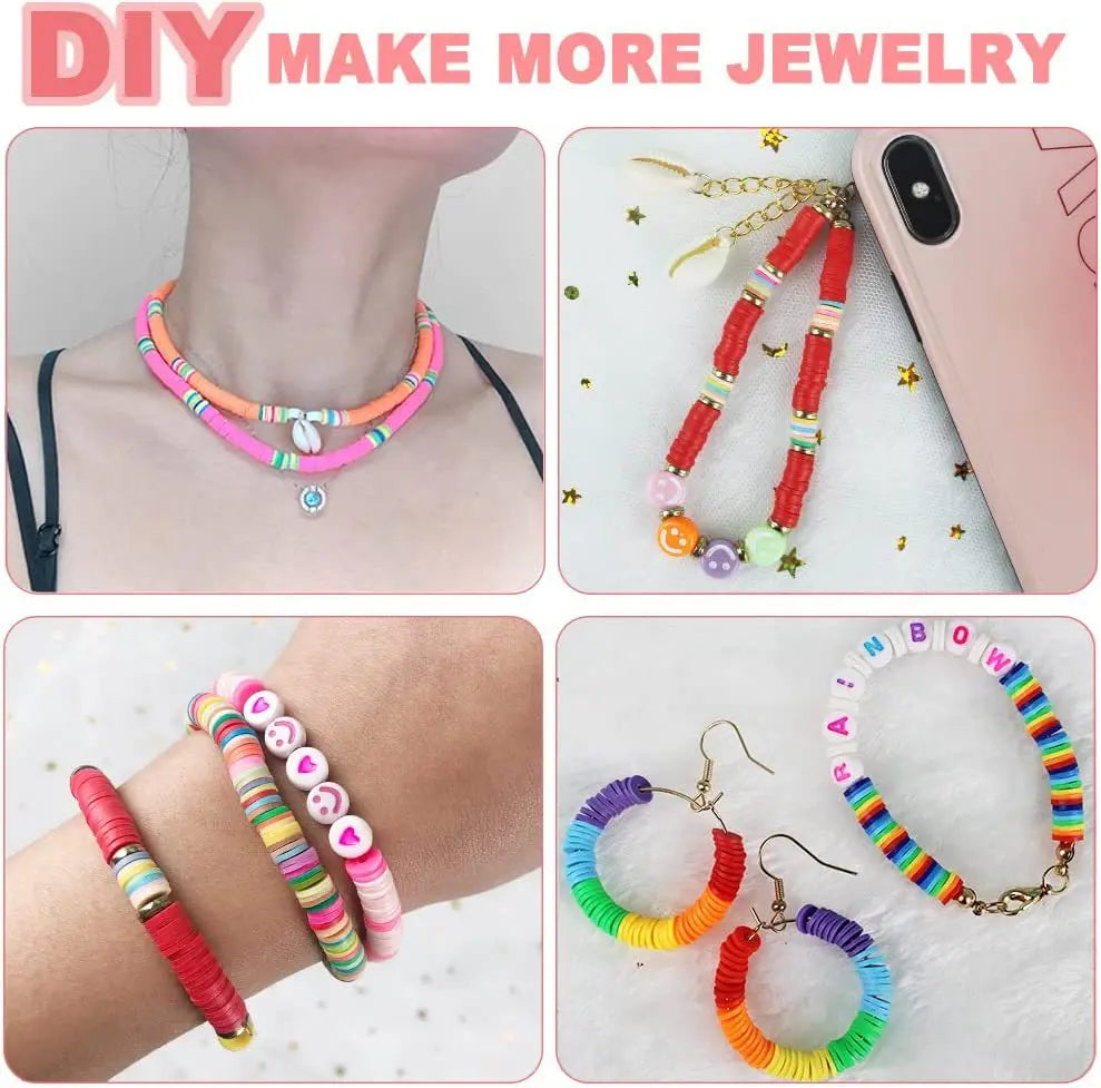 Clay bead bracelet making kit