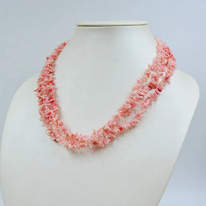 Pink stone necklace