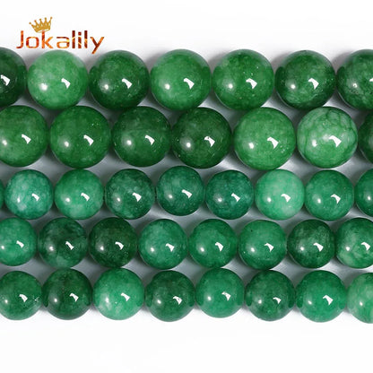 Green jade beads