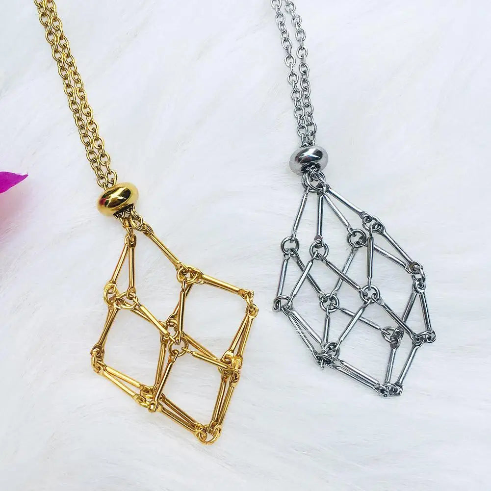 Crystal holder necklace